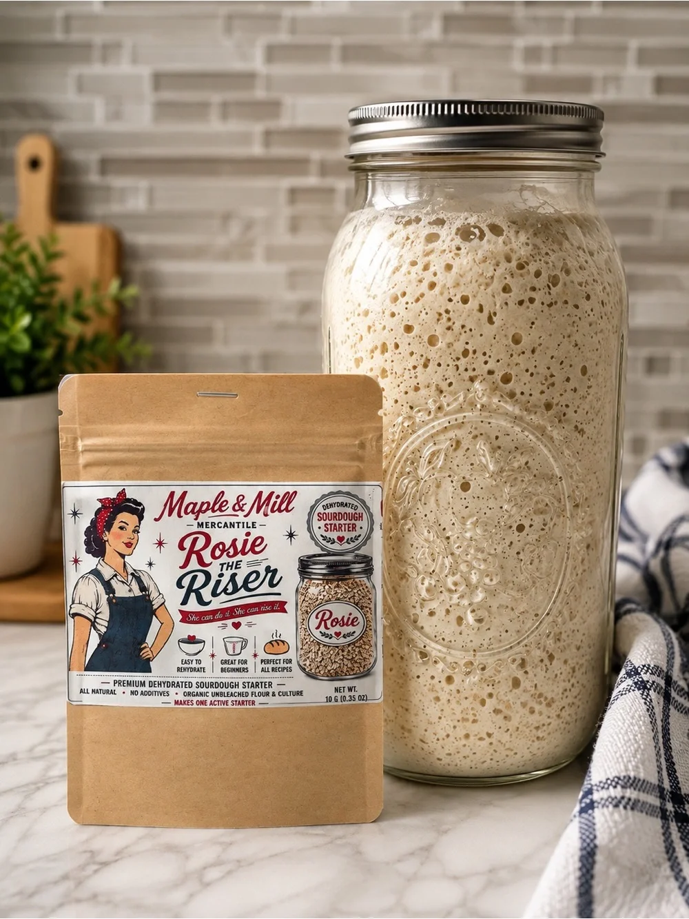 Organic Dehydrated Heirloom Sourdough Starter “Rosie”